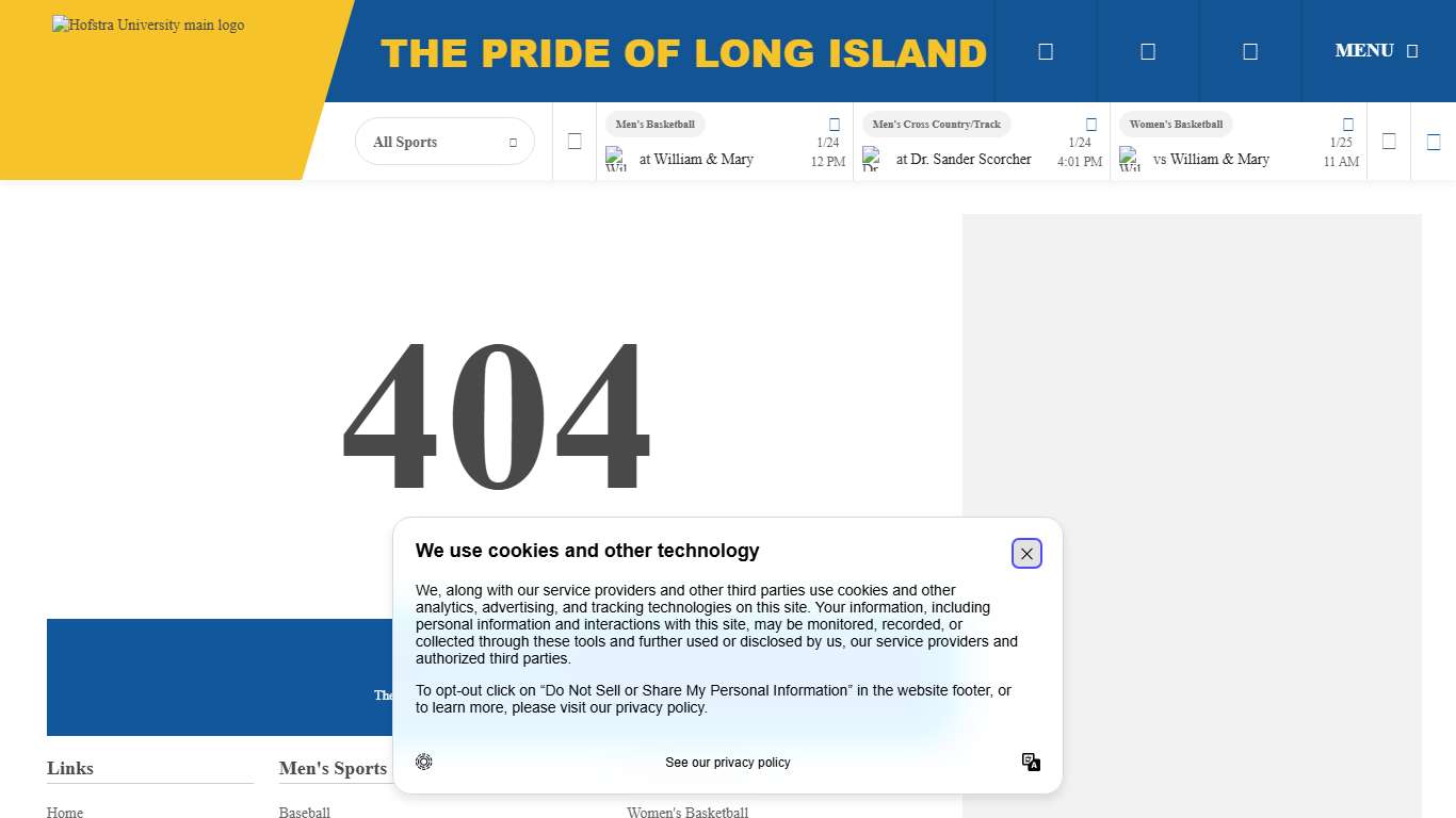 Page Not Found (404) - Hofstra University Athletics