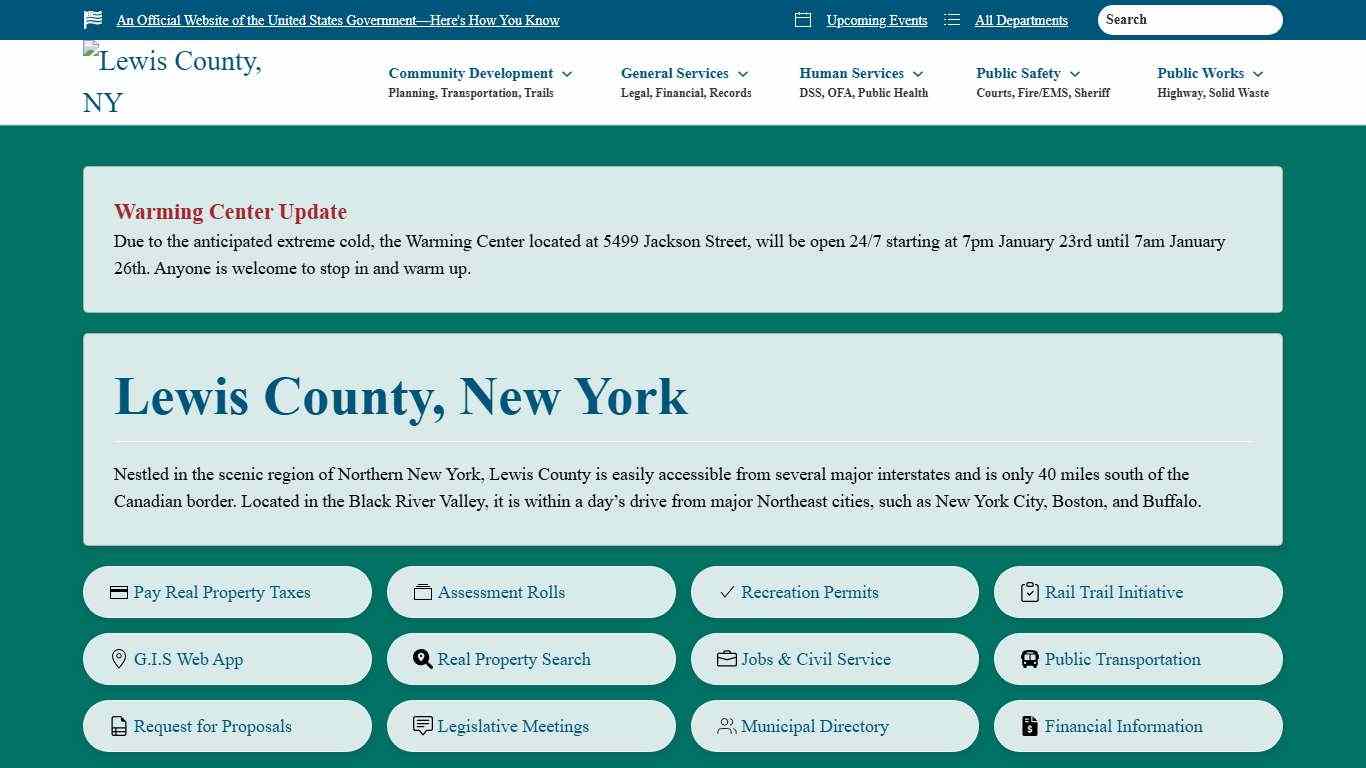 The Official Website for Lewis County, New York Government